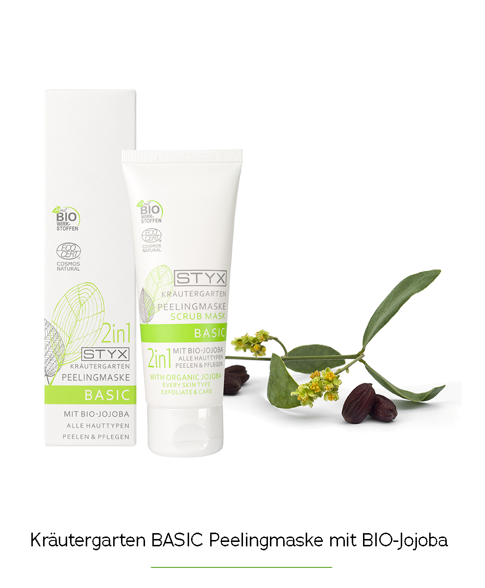 Kräutergarten BASIC Peelingmaske mit BIO-Jojoba, STYX Naturcosmetic